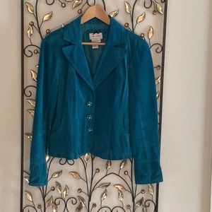 Suede Teal Jacket